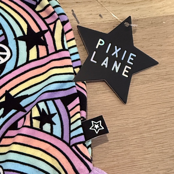 NWT Pixie Lane Girls Rainbow Short Sleeve Dress with Lavender Tulle size 8 - Picture 2 of 8